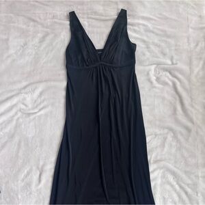 Natori Black Draped Maxi Dress